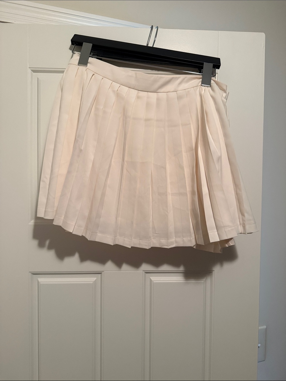 Hello Molly Cream Pleated Mini Skirt